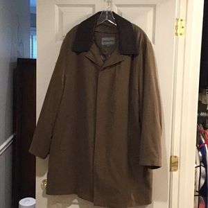 Johnston & Murphy 3/4 length trench coat with removable liner
